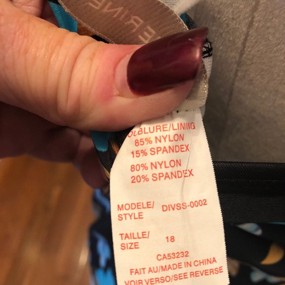 COPY - COPY - Bathing Suit Size 18 1 Piece Hibiscus Flower Print - Picture 5 of 5